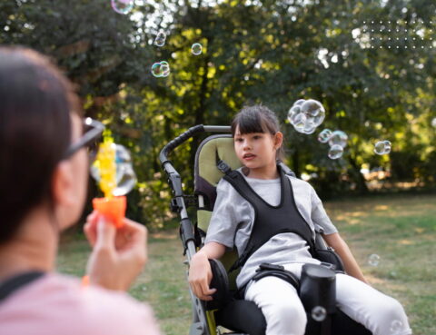 girl with muscular dystrophy