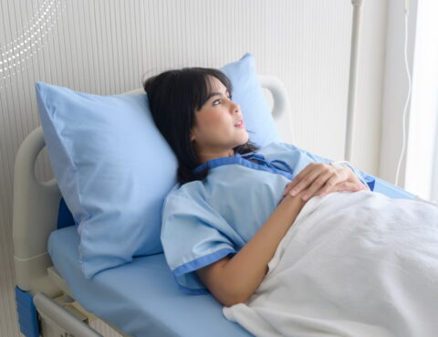 woman with vegetative state at the hospital